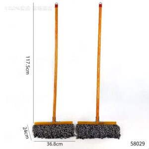 40 Square Wooden Handle Line Mop 20's - Image 2