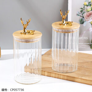 Deer head nordic style sealed jar-90*150 - Image 1