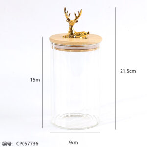 Deer head nordic style sealed jar-90*150 - Image 3