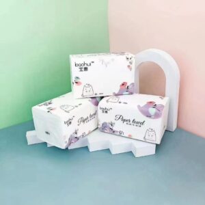 Hand-painted cat draw-type facial tissue 400 sheets - Image 1