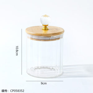 Striped storage jar with diamond bead 100ml - Image 3