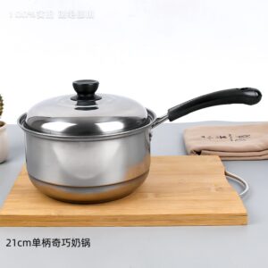21cm Single Handle Milk Pot w/Steel Lid - Image 1