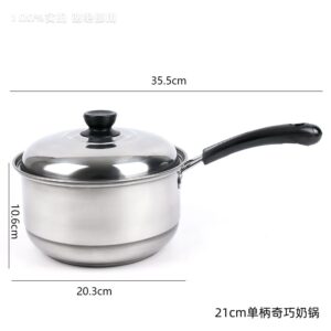 21cm Single Handle Milk Pot w/Steel Lid - Image 2