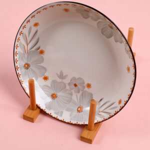Elegant flower ceramic plate - Image 1