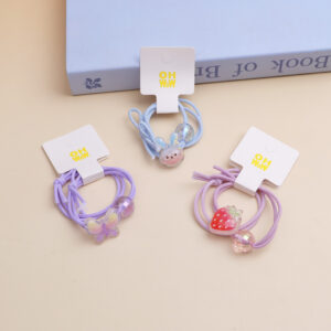 Diamond-Cut Kids Hair Ties – 2pcs-5 - Image 1