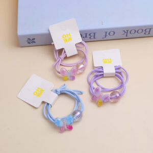 Diamond-Cut Kids Hair Ties – 2pcs-1 - Image 1