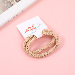 Double spiral texture basic hair tie-2pcs - Image 2