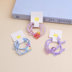 Diamond-Cut Kids Hair Ties – 2pcs-6 - Image 1