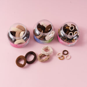 Wide Bottle Crystal-Cover Hair Ties - Mixed-color - Image 3