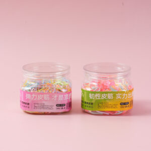 Square Box Crystal-Cover Hair Ties - Colorful - Image 1