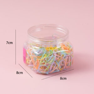 Square Box Crystal-Cover Hair Ties - Colorful - Image 2