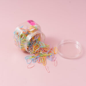 Square Box Crystal-Cover Hair Ties - Colorful - Image 3