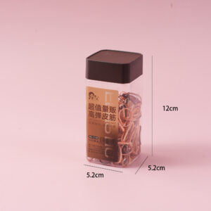 Square Box Hair Ties - Brown - Image 2