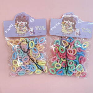 thread colorful rubber band + hair disk - Image 1