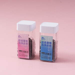 Square Box Hair Ties - Black - Image 1