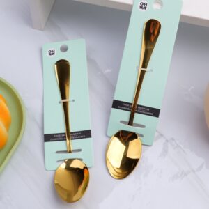 Gold-plated Thick Glossy Handle No.2 Pointed Spoon - Image 1