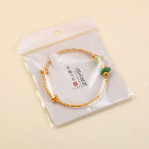 Jade circle gold bracelet - Image 1