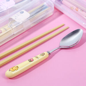 9169 Cartoon Ceramic Spoon + Chopsticks Tableware - Image 2