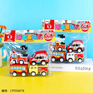 Fire station pull-back car toy-586-62 - Image 1
