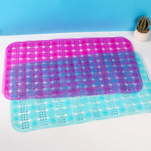 Clear Rectangular Dot Bathroom Mat - Image 1