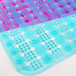 Clear Rectangular Dot Bathroom Mat - Image 2
