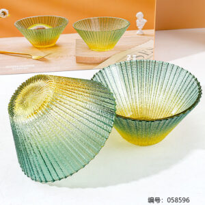 Glazed salad bowl two-piece set - Image 2