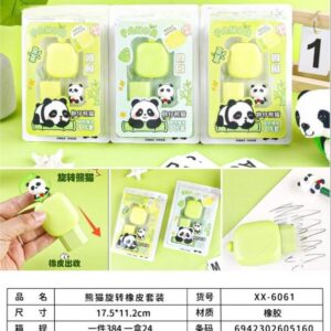Panda Rotating Eraser Set XX-6061 - Image 1