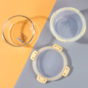 Round glass fresh-keeping box 650ml-1608 - Image 1