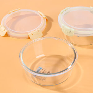 Round glass fresh-keeping box 650ml-1608 - Image 2