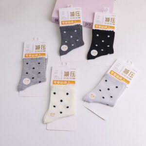 Polka Dot Sole Massage Women's Mid-Calf Socks - Image 1