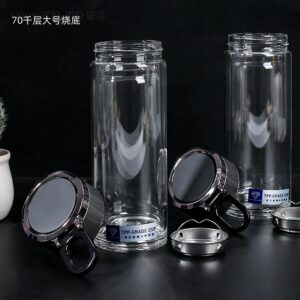 70 Large Burnt Bottom Offset Ring Glass 263 - Image 2