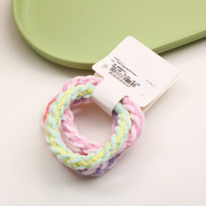 Textured Color Hair Ties 4pcs - 4 - Image 2