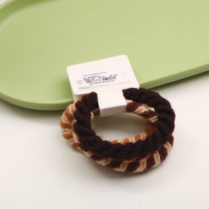 Textured Brown Hair Ties 4pcs - 3 - Image 2