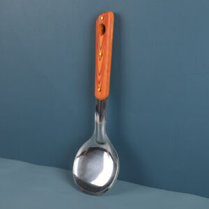 Golden three holes short rice spoon - Image 3