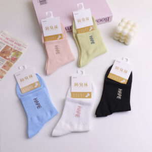 Letter Deodorizing Women's Mid-Calf Socks - Image 1