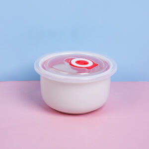 4-inch Fresh-keeping ceramic bowl with cover - Image 4