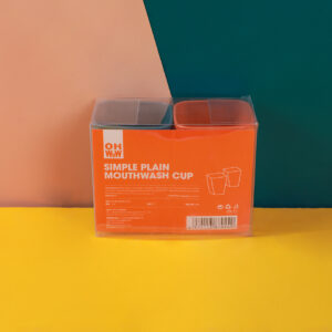 Simple plain mouthwash cup 450ml-2pcs-OH - Image 1