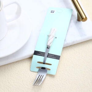 Hexagonal platinum ceramic handle No. 3 fork - Image 1