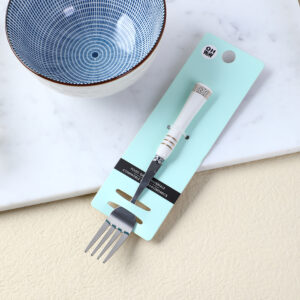 Platinum ceramic handle No. 3 fork - Image 1