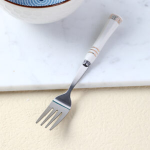 Platinum ceramic handle No. 3 fork - Image 4