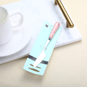 Pink golden pottery porcelain handle moon cake knife - Image 3