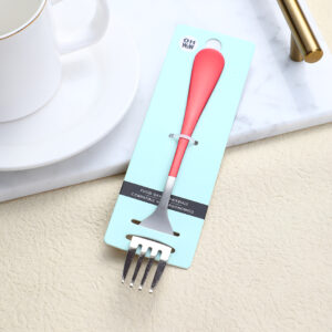 Thick smooth handle red No. 3 fork - Image 3