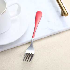 Thick smooth handle red No. 3 fork - Image 4