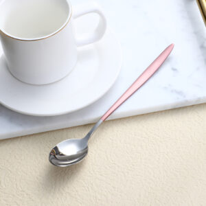 Spanish pink long handle iced spoon - Image 4