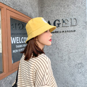Simple cloth label fisherman hat-yellow - Image 5