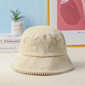 Lady pearl bucket hat - Beige - Image 1