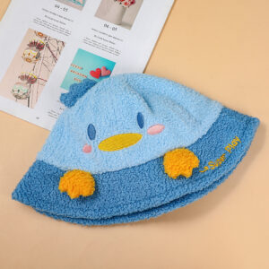 Cute plush children's bucket hat - Blue - Image 3