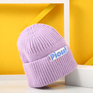 Fashionable PIOU knitted hat-purple - Image 2