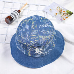 Inwrought printed pattern fisherman hat-light blue - Image 1