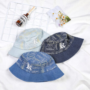 Inwrought printed pattern fisherman hat-light blue - Image 2